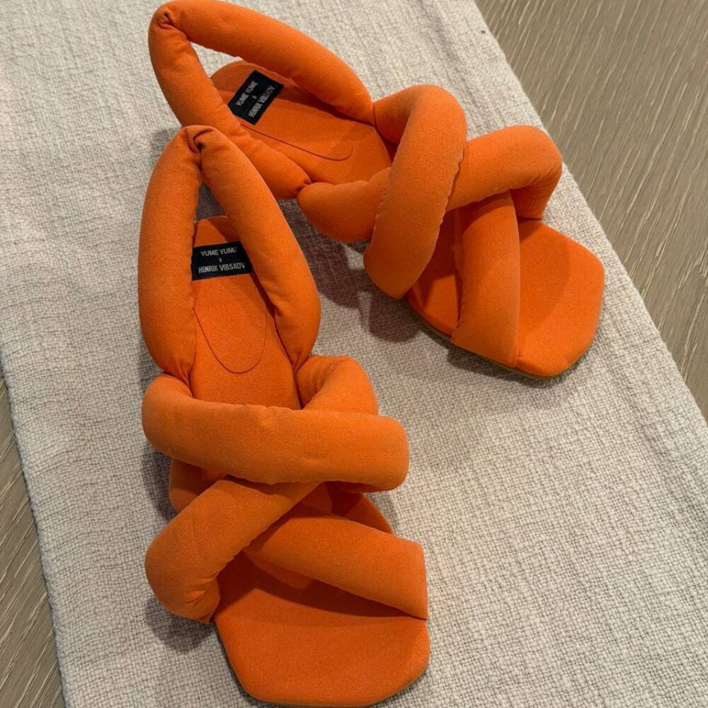 YUME YUME Orange Henrik Vibskov Edition Sausage Heeled Sandals, Wmns US 7 - Picture 5 of 5